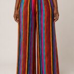 Afro Rainbow Palazzo Pants for Women