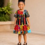Little Ankara Bloom Dress for Girls