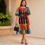 Women's Carnival Bloom Ankara Dress